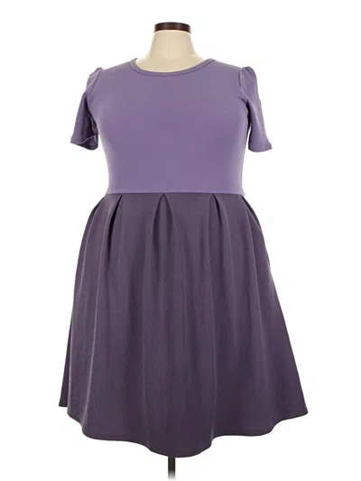 Pre-owned Lularoe Casual Dress In Purple