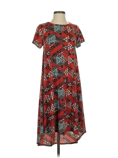 Pre-owned Lularoe Casual Dress In Red