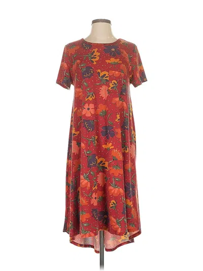 Pre-owned Lularoe Casual Dress In Red