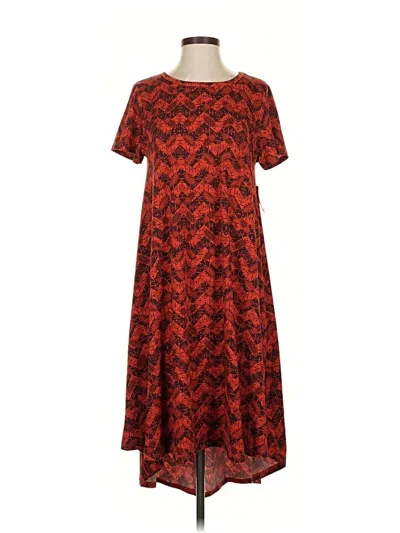 Pre-owned Lularoe Casual Dress In Red