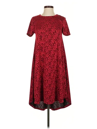 Pre-owned Lularoe Casual Dress In Red