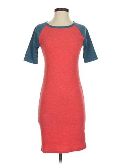 Pre-owned Lularoe Casual Dress In Red