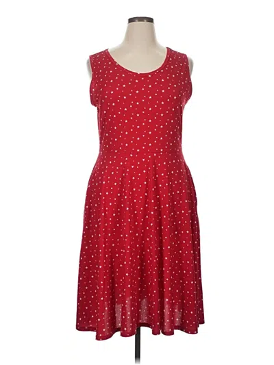 Pre-owned Lularoe Casual Dress In Red