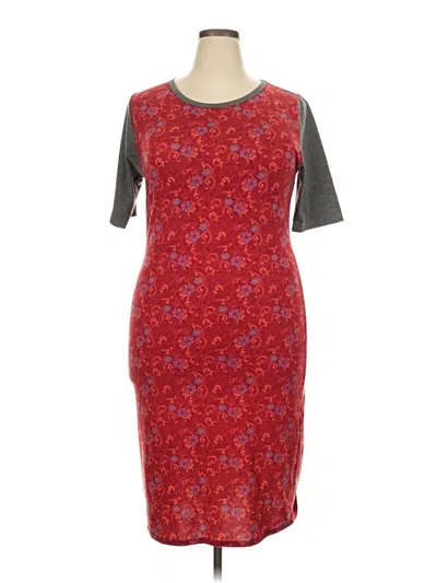 Pre-owned Lularoe Casual Dress In Red