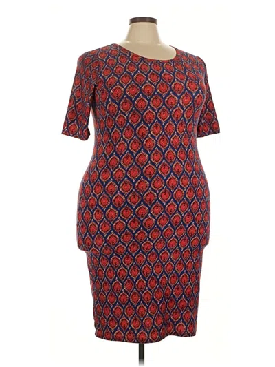 Pre-owned Lularoe Casual Dress In Red