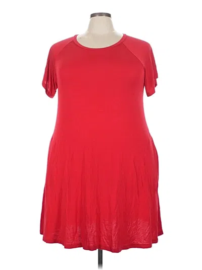 Pre-owned Lularoe Casual Dress In Red