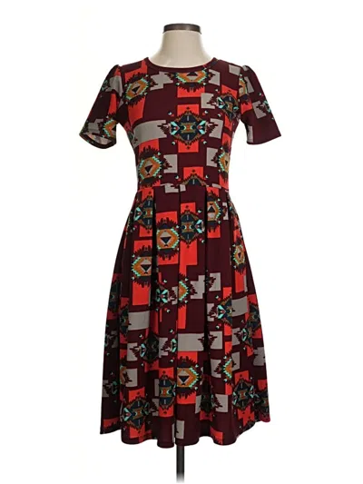 Pre-owned Lularoe Casual Dress In Red