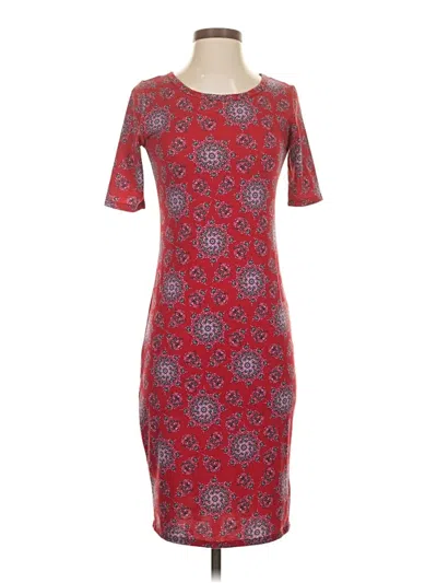 Pre-owned Lularoe Casual Dress In Red