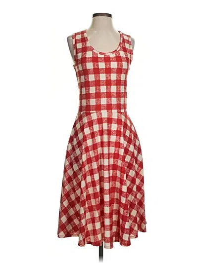 Pre-owned Lularoe Casual Dress In Red