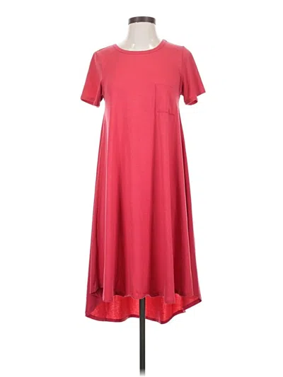 Pre-owned Lularoe Casual Dress In Red