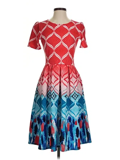 Pre-owned Lularoe Casual Dress In Red