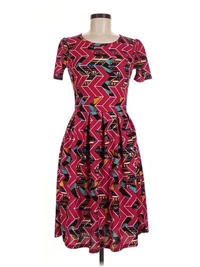 Pre-owned Lularoe Casual Dress In Red