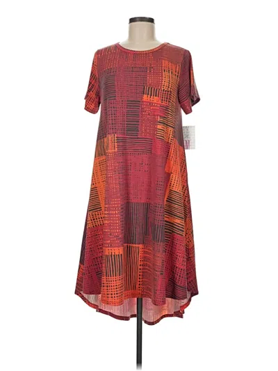 Pre-owned Lularoe Casual Dress In Red