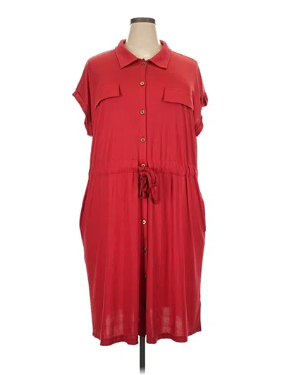 Pre-owned Lularoe Casual Dress In Red