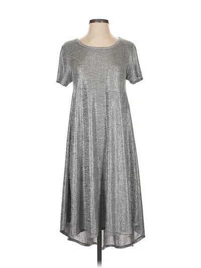 Pre-owned Lularoe Casual Dress In Silver
