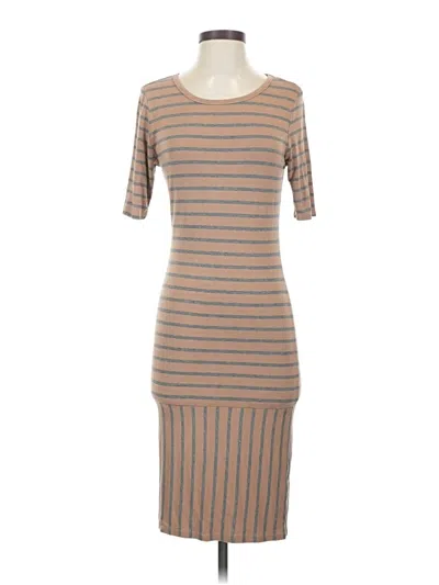 Pre-owned Lularoe Casual Dress In Tan