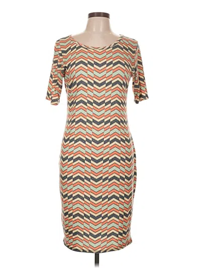 Pre-owned Lularoe Casual Dress In Tan