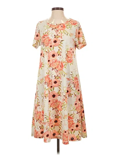 Pre-owned Lularoe Casual Dress In Tan
