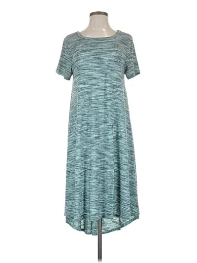 Pre-owned Lularoe Casual Dress In Teal