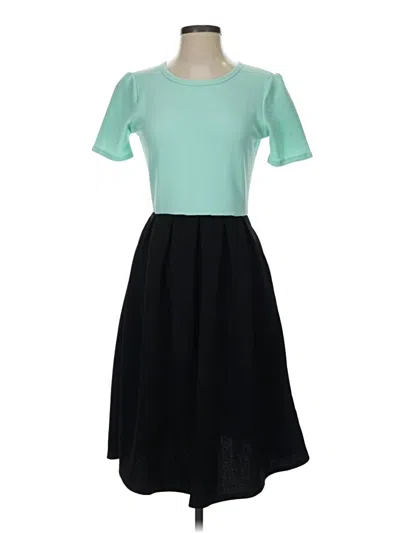 Pre-owned Lularoe Casual Dress In Teal