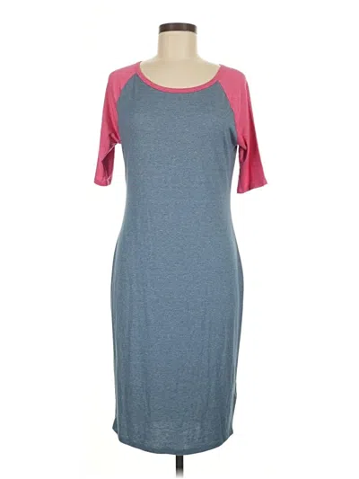 Pre-owned Lularoe Casual Dress In Teal