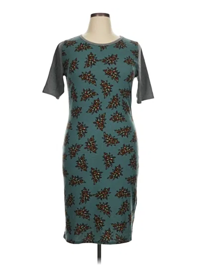 Pre-owned Lularoe Casual Dress In Teal