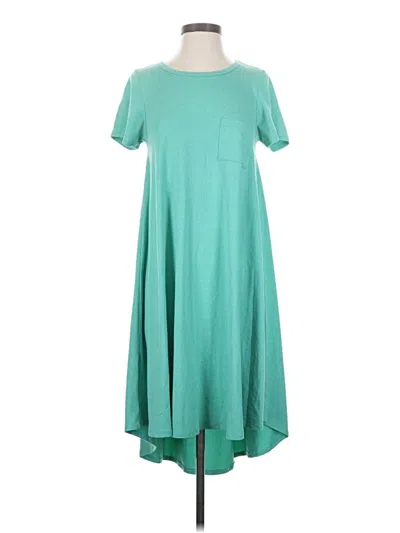 Pre-owned Lularoe Casual Dress In Teal
