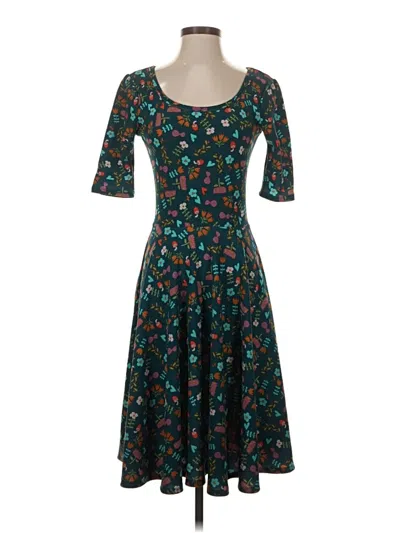 Pre-owned Lularoe Casual Dress In Teal