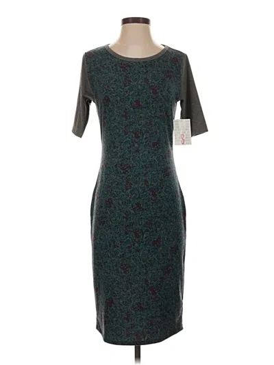Pre-owned Lularoe Casual Dress In Teal