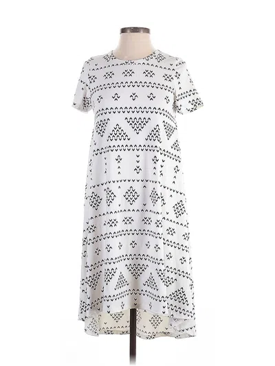Pre-owned Lularoe Casual Dress In White