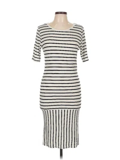 Pre-owned Lularoe Casual Dress In White