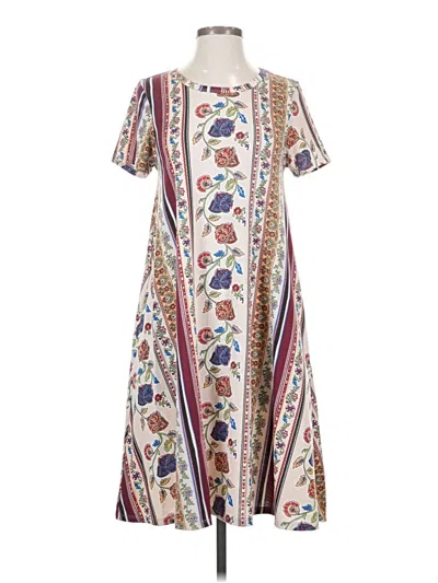 Pre-owned Lularoe Casual Dress In White