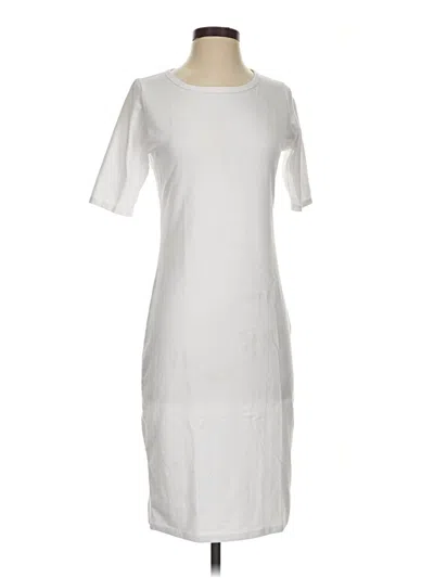 Pre-owned Lularoe Casual Dress In White