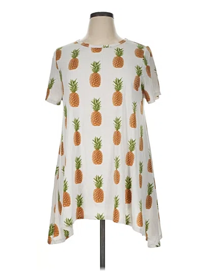 Pre-owned Lularoe Casual Dress In White