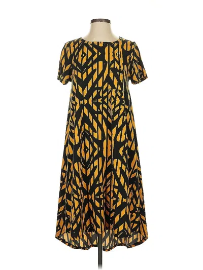 Pre-owned Lularoe Casual Dress In Yellow