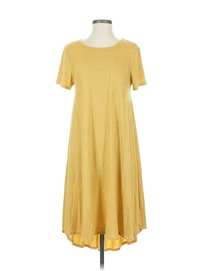 Pre-owned Lularoe Casual Dress In Yellow