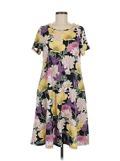 Pre-owned Lularoe Casual Dress In Yellow