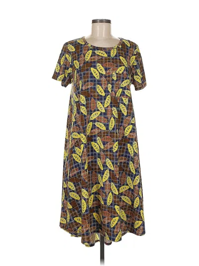Pre-owned Lularoe Casual Dress In Yellow