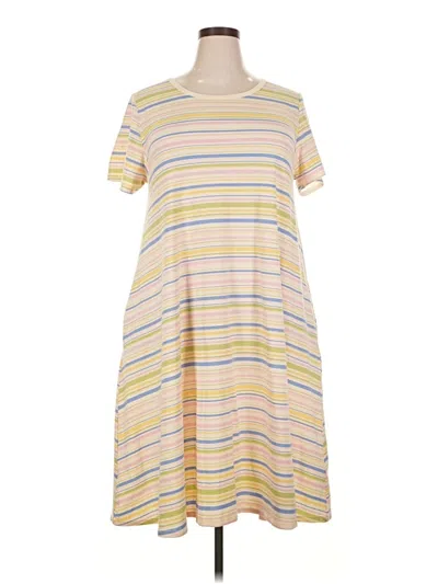 Pre-owned Lularoe Casual Dress In Yellow