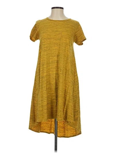 Pre-owned Lularoe Casual Dress In Yellow