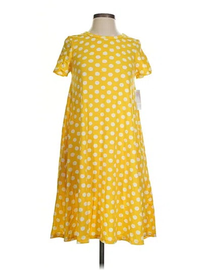 Pre-owned Lularoe Casual Dress In Yellow