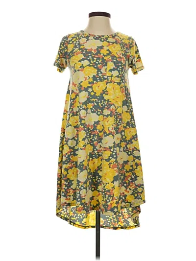 Pre-owned Lularoe Casual Dress In Yellow