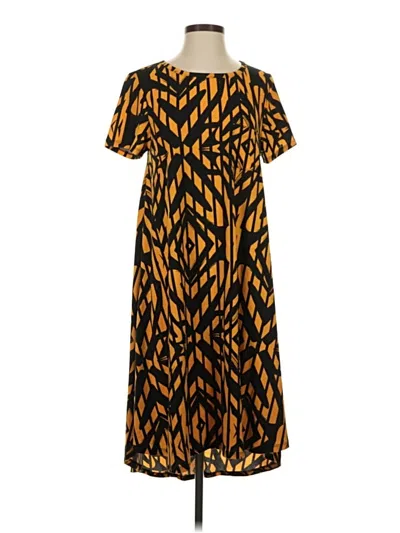Pre-owned Lularoe Casual Dress In Yellow