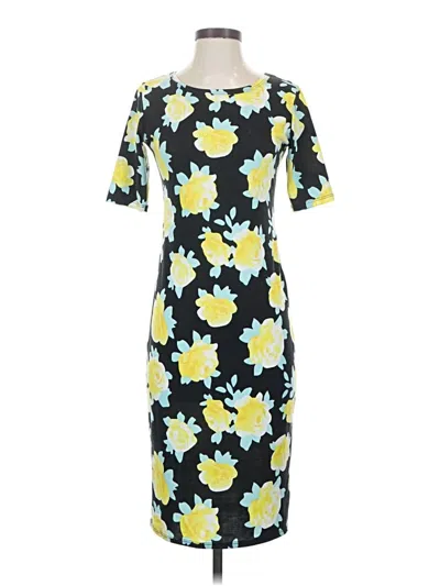 Pre-owned Lularoe Casual Dress In Yellow