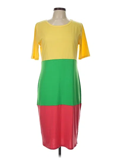 Pre-owned Lularoe Casual Dress In Yellow