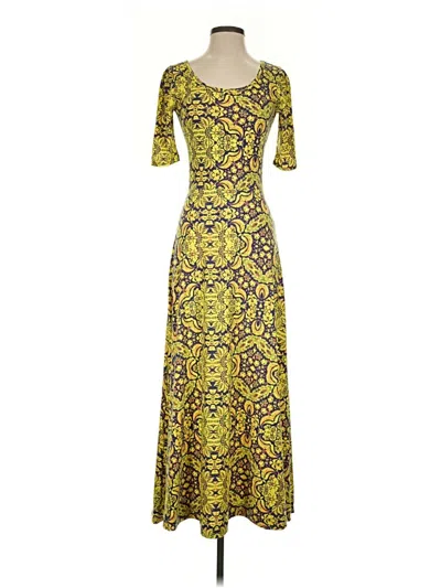 Pre-owned Lularoe Casual Dress In Yellow