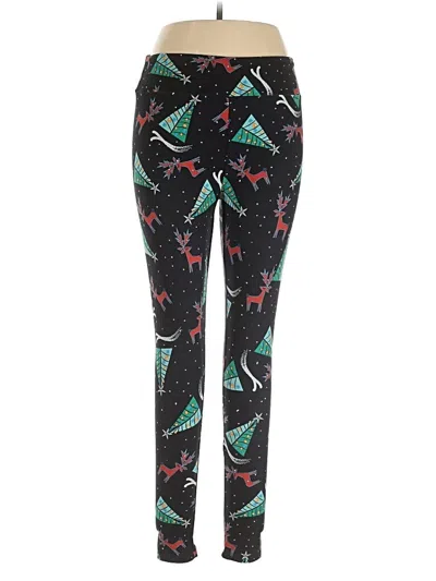 Pre-owned Lularoe Casual Pants In Black