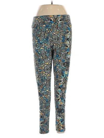 Pre-owned Lularoe Casual Pants In Blue