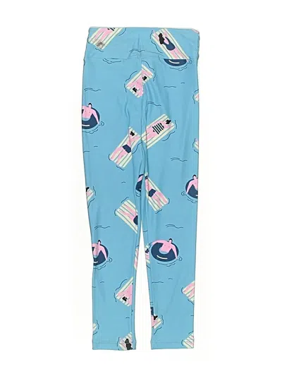 Pre-owned Lularoe Kids' Casual Pants In Blue