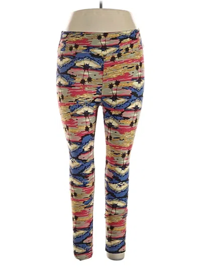 Pre-owned Lularoe Casual Pants In Blue